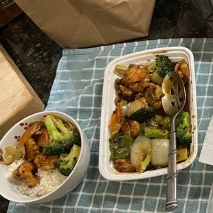 a plate of food on a table