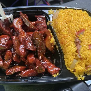 Boneless bbq spare ribs w/pork fried rice combo