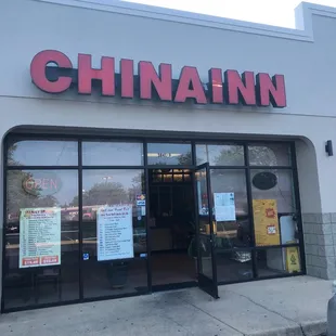 the front of the restaurant