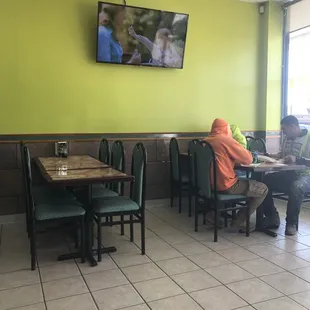 Pleasant but sparse dining area.