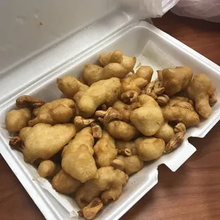 This was my fried cashew chicken to-go.