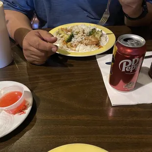 Teriyaki chicken and steamed rice