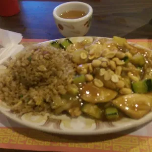 Kung po with fried rice