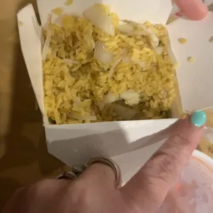 Chicken fried rice, probably the least favorite of what we got