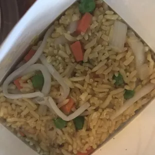 Vegetable fried rice.