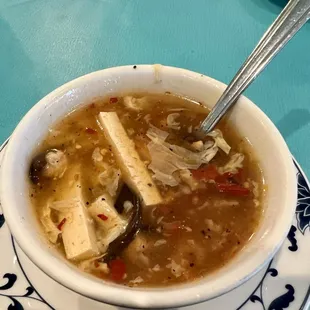 Hot and sour soup with tofu