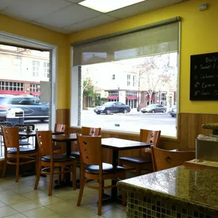 The inside of the restaurant is small but big enough to handle a few groups of people.