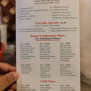UPDATED 2021 MENU (NEW PRICES)