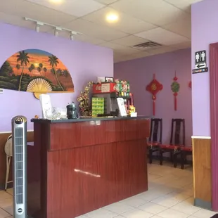 the front desk of a chinese restaurant