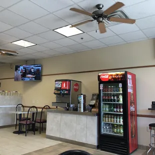 Right side of the restaurant with drinks.