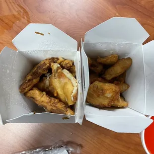 Shrimp Toast and 12 Fried Wontons Meatless