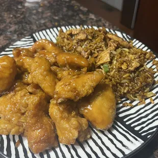 43. Orange Chicken Dinner Combo