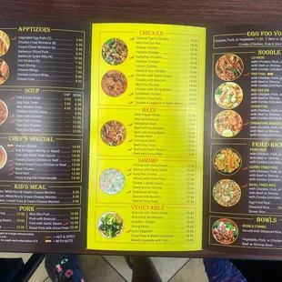 Updated menu