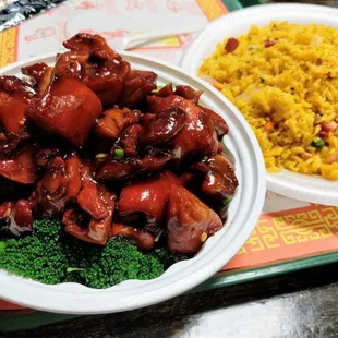 Teriyaki Chicken and fried rice