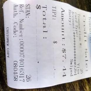 Lunch Special total with tax