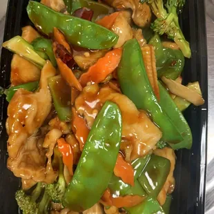 chicken and vegetables in sauce
