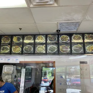 the menu of a chinese restaurant