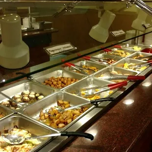 Second row of the buffet selection.