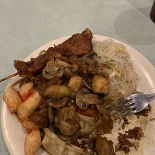 a plate of food on a table