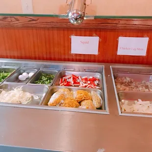 a variety of food items