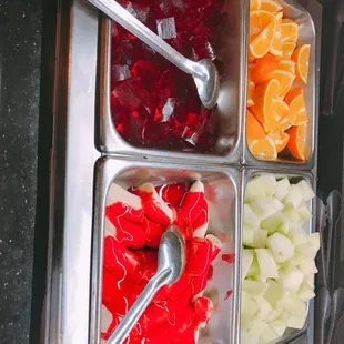 a variety of fruit salads