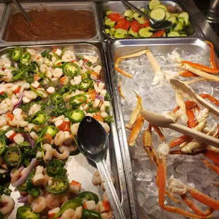 a variety of food items