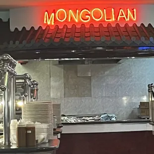 No one was able to work the Mongolian grill