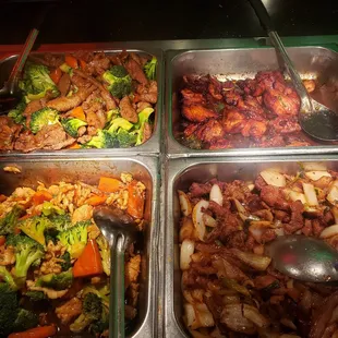 a variety of food items