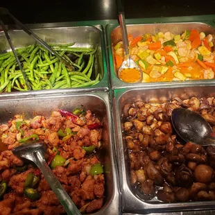 a variety of food items