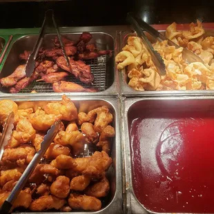 a variety of food items