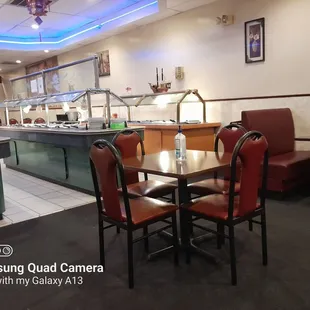 the dining area of a restaurant