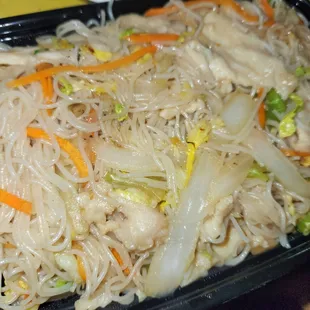 Chicken Mei Fun. Like Singapore Noodles But Without The Curry.  A Nice Change From Lo Mein.  A Quart Makes 3 Meals For About $11.