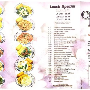 Menu for China King, as of 6/16