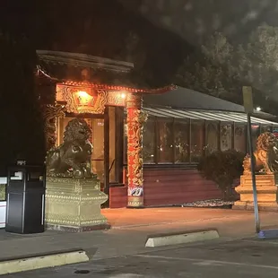 a chinese restaurant at night