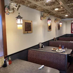 the dining area of the restaurant