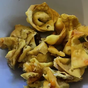 Over cooked wontons