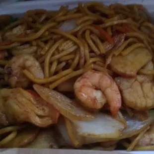 Custom seafood lo mein dish...$10.95 :-)  Tastes great!!