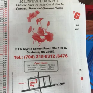Phone number and hours