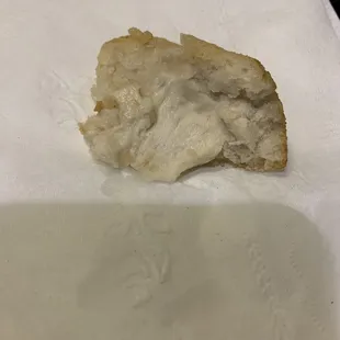 Raw fried bread roll