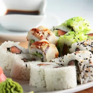 sushi, sushi and sashimi, sashimi, food