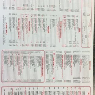 Picture of their current menu when I went and ordered food.