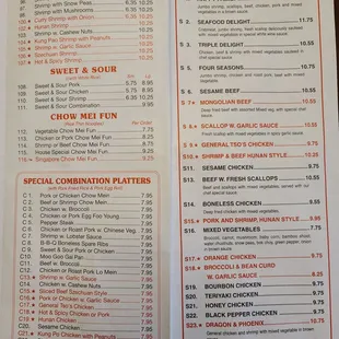 Page 2 of menu