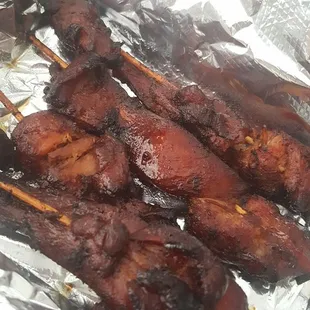 Chicken on a stick (5 pieces) only $5.25!