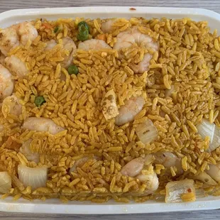 Spicy Shrimp fried rice add extra shrimp