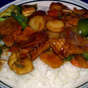 Szechuan Pork with Rice.