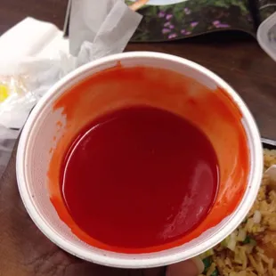 This is how much sweet &amp; sour sauce they provided!!
