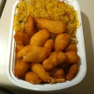 Very generous portions at China King.