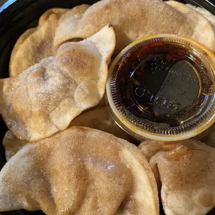 Fried dumplings, imo they were gross