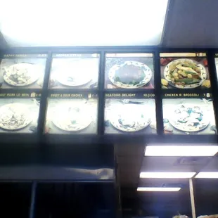 the menus of the restaurant