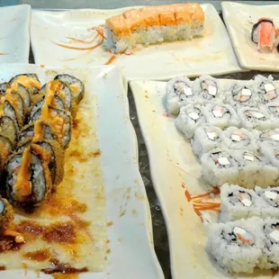 Only some of their sushi selection